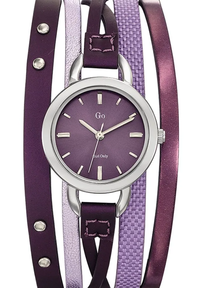 Bracelet montre Go cuir violet 698544