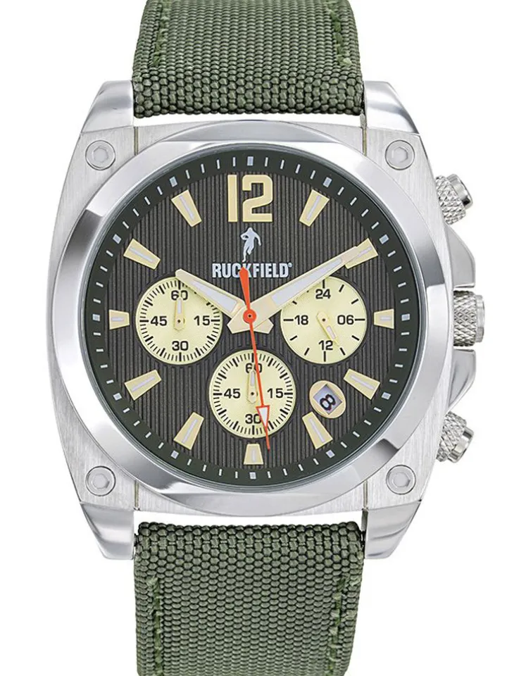 Chronographe homme Ruckfield vert kaki 685227