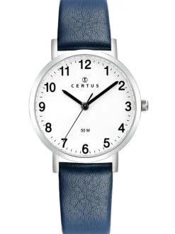 Montre bracelet cuir bleu pour femme Certus 644445