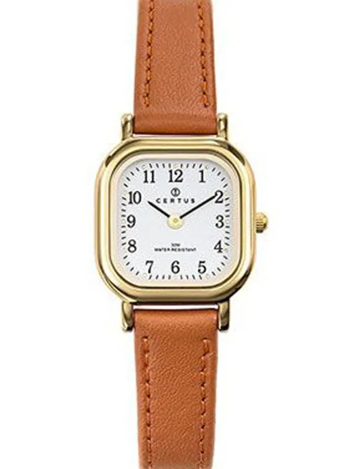 Montre carré pour femme bracelet cuir 646509