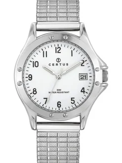 Montre Certus acier argenté bracelet élastique homme 615604