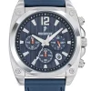 Montre chronographe homme Ruckfield carrée bleue 685224