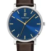 Montre cuir brun Pierre Lannier