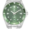 Montre de plongée homme Certus acier cadran vert