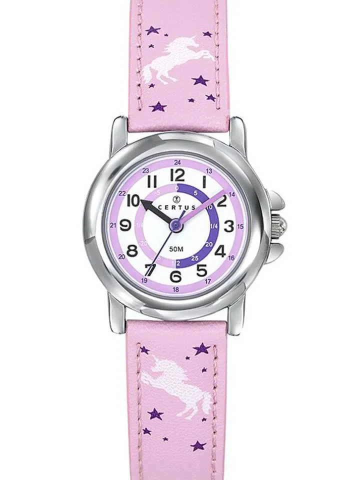 Montre enfant Certus rose avec licorne