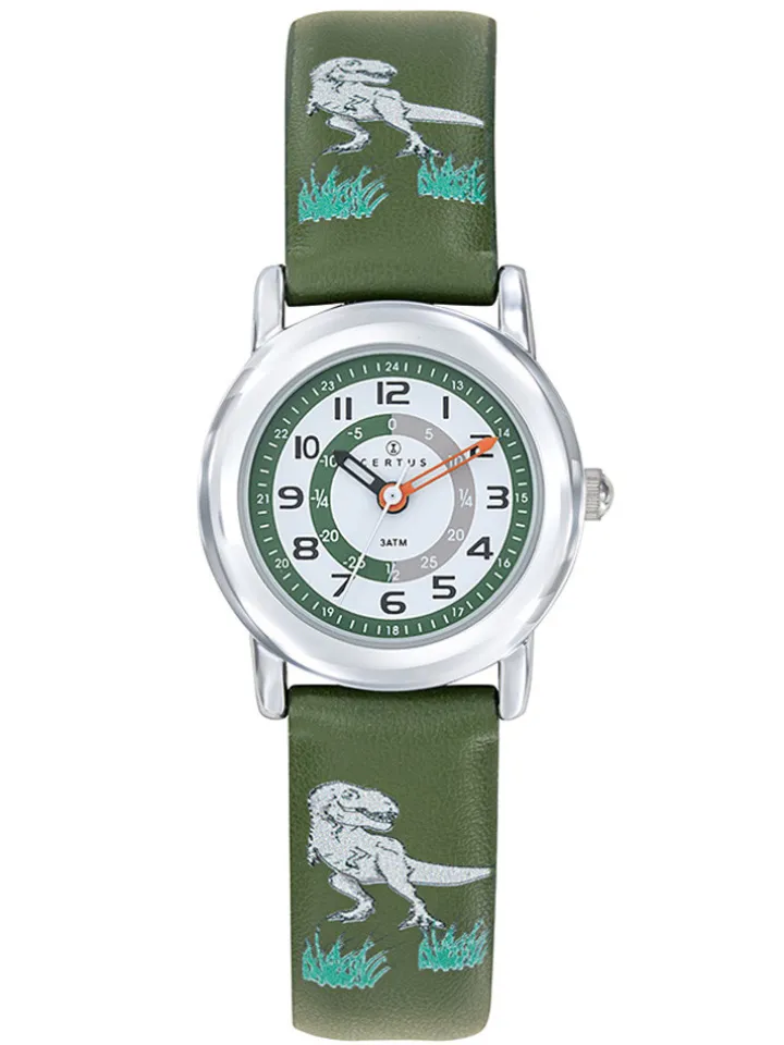 Montre enfant Certus verte dinosaure