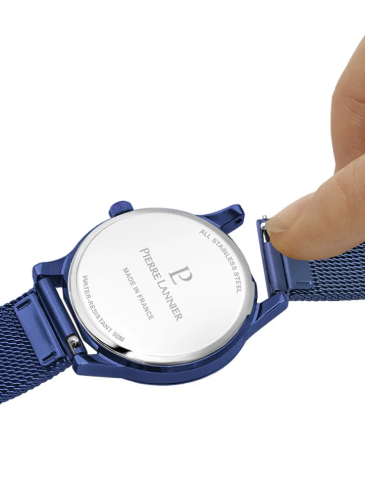 Montre femme bleue Pierre Lannier 010P968