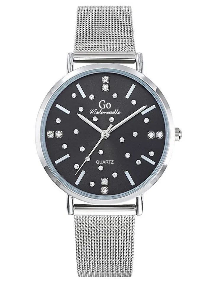 Montre femme Go bracelet milanais et strass