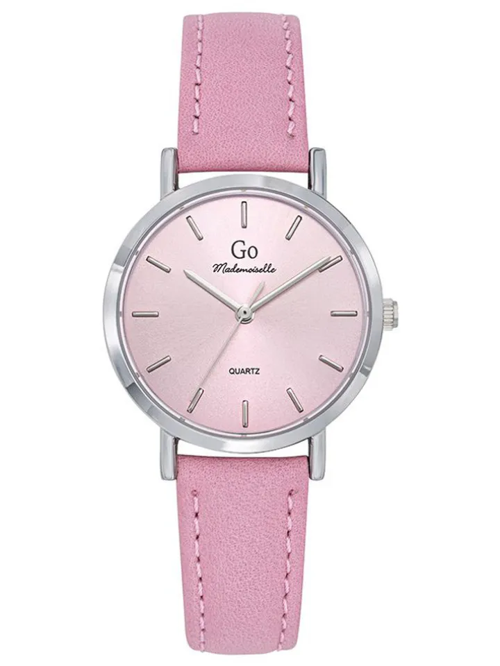 Montre femme Go bracelet cuir rose