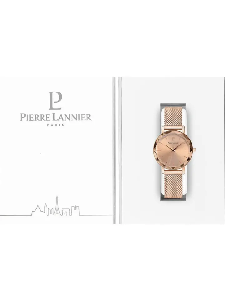 Montre femme originale Pierre Lannier Symphony dorée rose 010P958