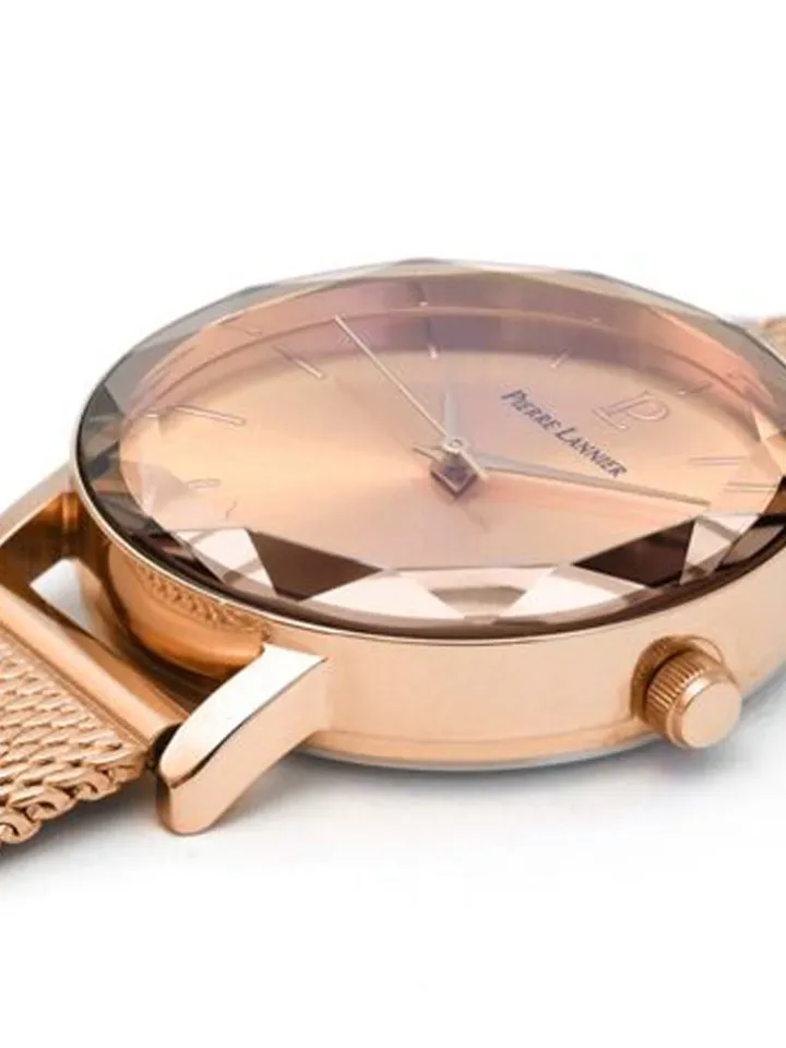 Montre femme originale Pierre Lannier Symphony dorée rose 010P958