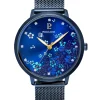Montre femme Pierre Lannier bracelet milanais cadran fleuri