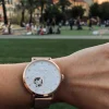 Montre femme Pierre Lannier automatique doré rose coeur battant