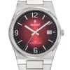 Montre homme acier Ruckfield cadran rouge et noir 685217
