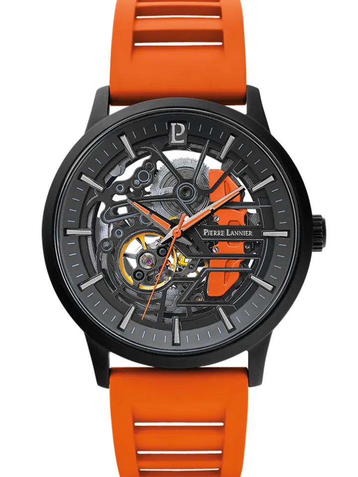 Montre homme automatique Paddock Pierre Lannier orange