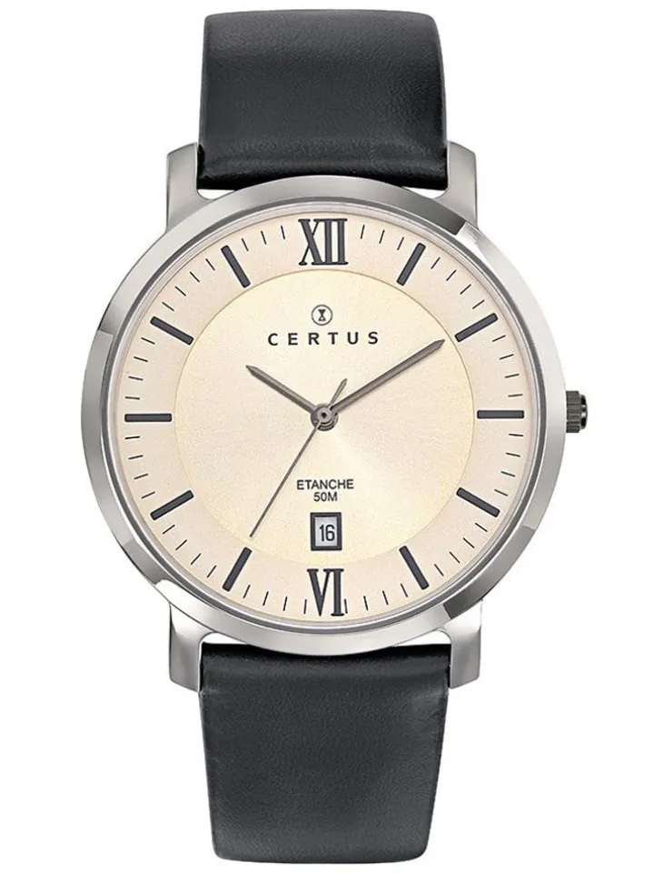 Montre homme cuir noir Certus