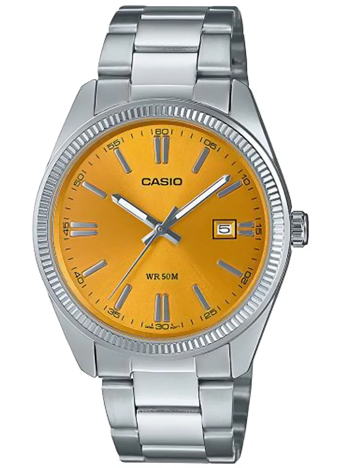 Montre homme Edifice acier cadran jaune