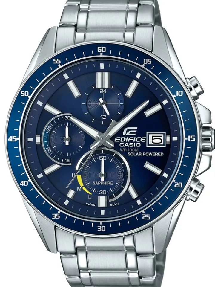 Montre homme Edifice chrono solaire et verre saphir