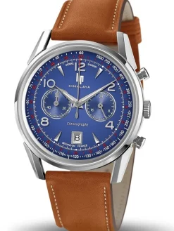 Montre homme LIP HIMALAYA chrono fond bleu 671597