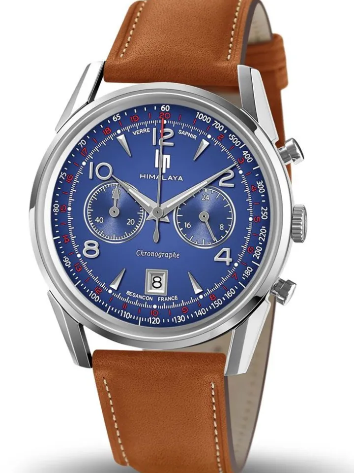 Montre homme LIP HIMALAYA chrono fond bleu 671597