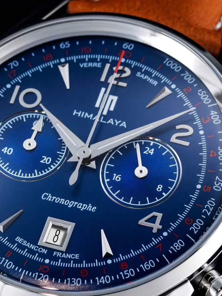 Montre homme LIP HIMALAYA chrono fond bleu 671597