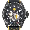 Montre homme Patrouille de France automatique noire et jaune