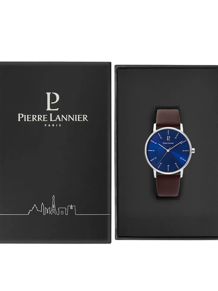 Montre homme Pierre Lannier cuir brun