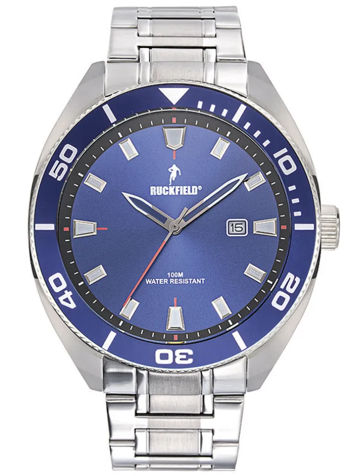 Montre homme Ruckfield bracelet acier gris