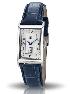 Montre Lip Churchill T24 bracelet cuir bleu