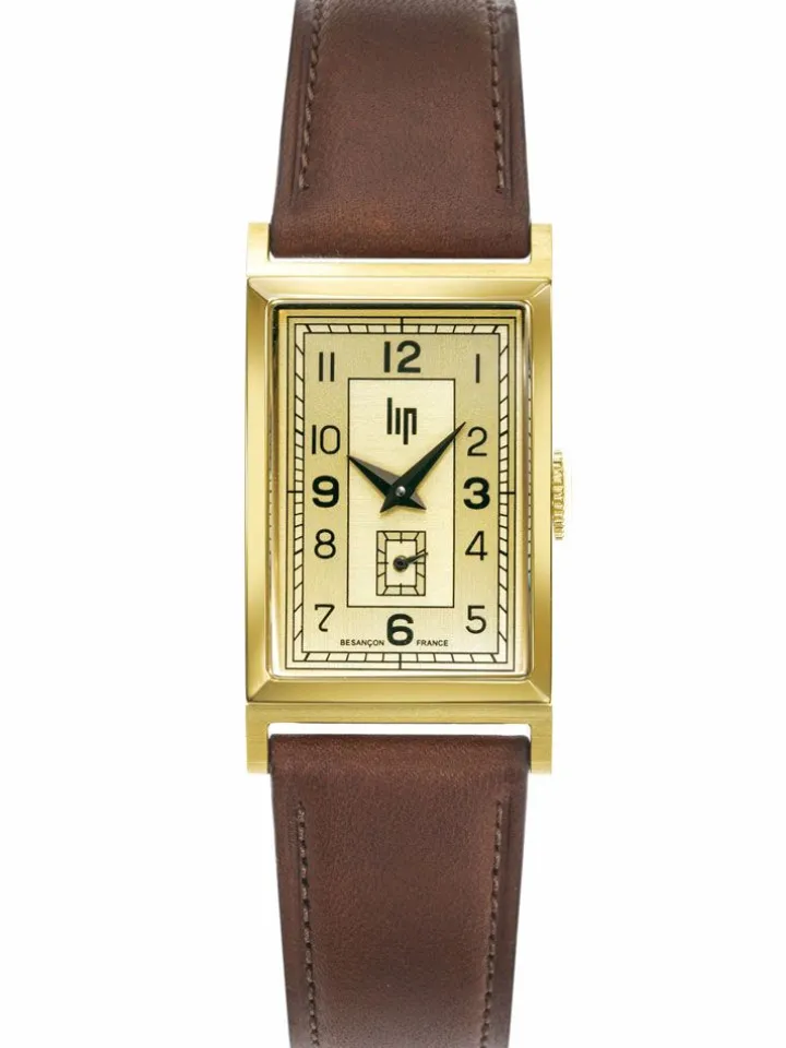 Montre Lip Churchill T18 vintage cuir marron clair 671014