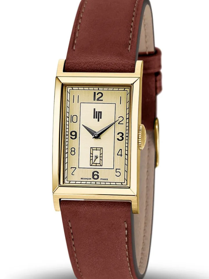 Montre Lip Churchill T18 vintage cuir marron clair 671014
