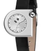 Montre Lip femme Mach 2000 bracelet cuir noir vernis 671162
