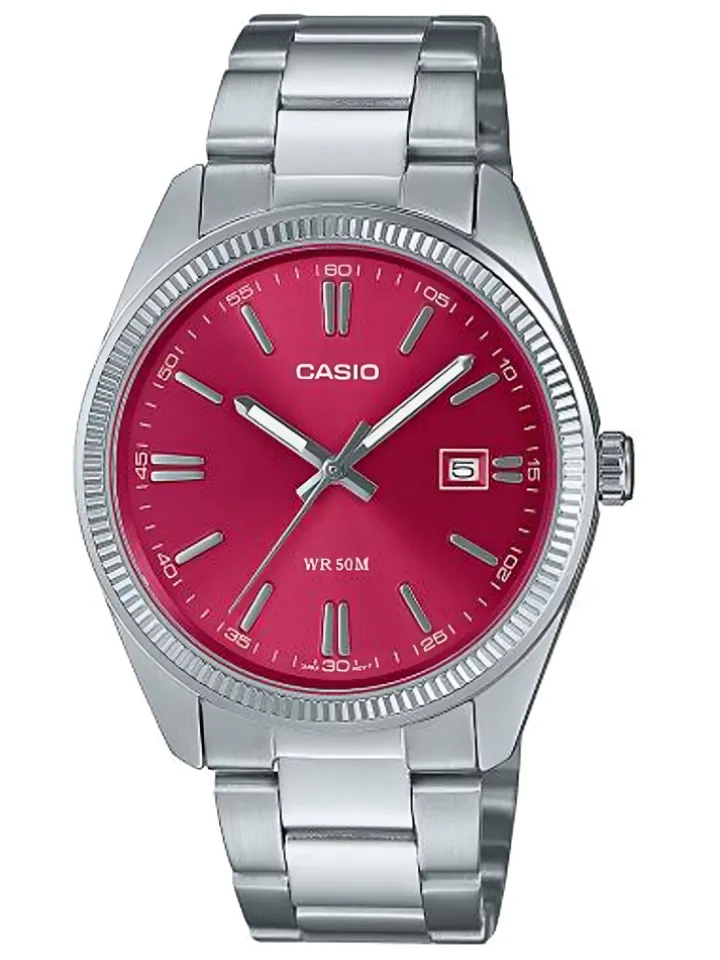 Montre mixte Edifice acier cadran rose
