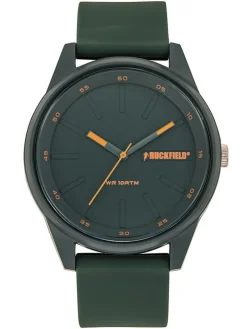 Montre plastique Ruckfield bracelet vert et orange