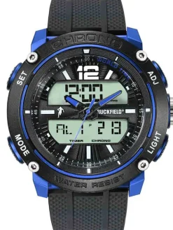 Montre sport double affichage Ruckfield bleu noir 685089