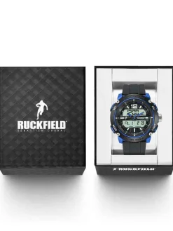 Montre sport double affichage Ruckfield bleu noir 685089