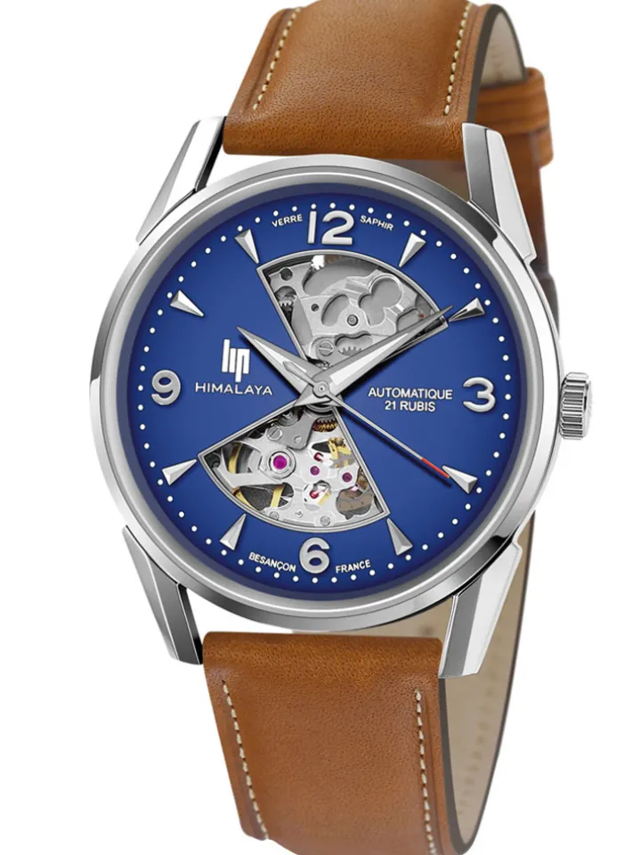 Montre squelette LIP automatique marron HIMALAYA 671575