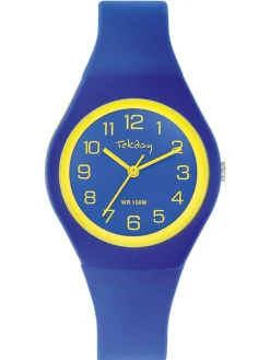 Montre Tekday bleue et jaune